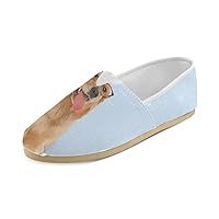 Unisex Shoes Cute Golden Dog Casual Canvas Loafers for Bia Kids Girl Or Men