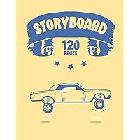 Storyboard: Professional Storytelling Sketchbook with 16:9 Story Board Frames for Filmmakers, Directors, Animators, Cinematographers and Producers