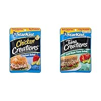 StarKist Chicken Creations Chicken Salad (Pack of 12) and StarKist Tuna Creations Deli Style Tuna Salad (Pack of 12)