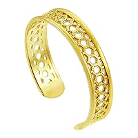YELLOW GOLD CHAINMAIL TOE RING - Gold Purity:: 10K