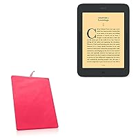 BoxWave Case Compatible with Barnes & Noble Nook GlowLight Plus (2019 Edition 7.8 in) - Velvet Pouch, Soft Velour Fabric Bag Sleeve with Drawstring - Cosmo Pink