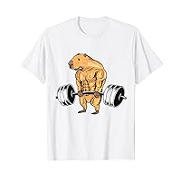 Weightlifting Capybara Bodybuilding Fitness Gym Workout T-Shirt