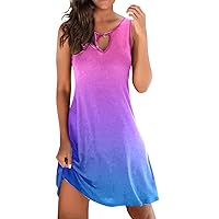 XJYIOEWT Sexy Summer Dresses for Women 2024 Trendy,Summer Dresses for Women Trendy Boho Floral Print Cover Up Crew Neck