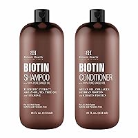 BOTANIC HEARTH Biotin Shampoo and Conditioner Set - with Ginger Oil & Keratin for Hair Loss and Thinning Hair - Fights Hair Loss, Sulfate Free, for Men and Women, 16 fl oz each