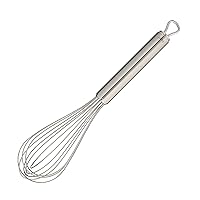 Stainless Steel Handle for Eggs, Batter, and Dough, Metal Whisk for Kitchen Use, Silver, 10 Inches
