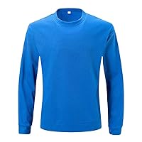 Men's Long Sleeve Pullover Fitted Running Workout Shirts Athletic Fitness & Gym Shirt Daily Working Crew Neck Top Undershirt
