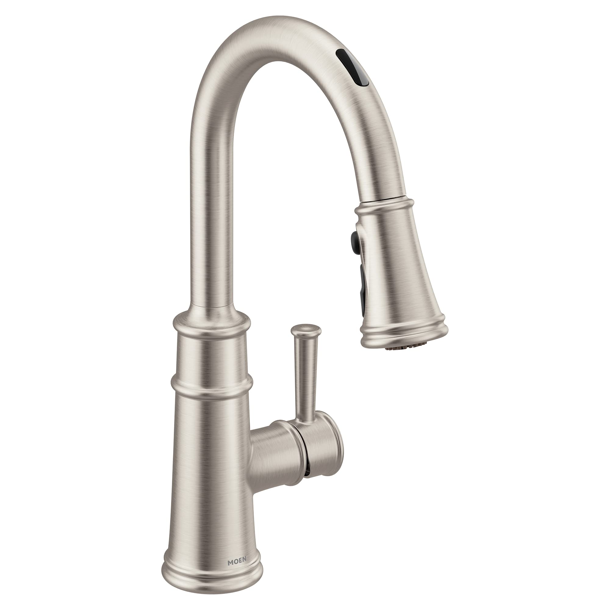 Moen 7260EVSRS Belfield Smart Touchless Pull Down Sprayer Kitchen Faucet with Voice Control and Power Boost, Spot Resist Stainless