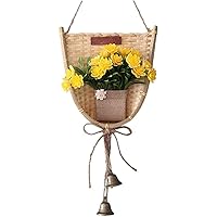 CHUNCIN - Artificial Flowers and Plants with Bamboo Flower Basket for Table Office Home Party Decoration (Color : C) (Color : A)