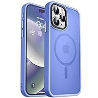 MOCCA Strong Magnetic for iPhone 15 Pro Max Case, [Compatible with Magsafe][13FT Military Drop Protection] Slim Translucent Matte Shockproof Case for iPhone 15 ProMax Case 6.7'', Blue
