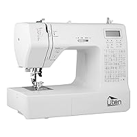 Portable Sewing Machine Computerized Embroidery Sewing Machine with 200 Unique Built-in Stitch and 8 Buttonholes