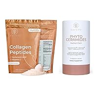 Collagen Powder and Phytoceramides Radiant Skin Capsules, Restore Skin Moisture, Support Collagen, with Biotin and Vitamins A,C,D and E – Gluten Free, Natural