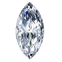 Mois Loose Moissanite 1-10 Carat, Real Colorless Diamond, VVS1 Clarity, Marquise Cut Olive Shape Brilliant Gemstone for Making Engagement/Wedding/Ring/Jewelry/Pendant/Earrings/Necklaces Handmade
