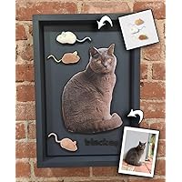 EE Dunkees 3D Custom Personalized Wood Collage Cut Out Framed Ready To Hang Perfect Pet Cat Lover Gift