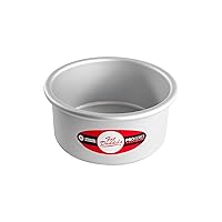 Fat Daddio's Anodized Aluminum Round Cake Pan, 6 x 3 Inch, Silver