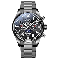 Carnival Pilot Men's Complications Automatic Mechanical Wrist Watch