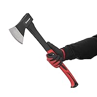 24” Axe, Long Hatchet, Wood Cutting Ax, Splitting, Felling, Camping, Pack, 2.2 lbs, Shock Absorbing Fiberglass Handle with Blade Cover HT-0263