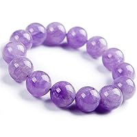 16mm Natural Lavender Amethyst Purple Quartz Crystal Round Beads Women Men Bracelet AAAA
