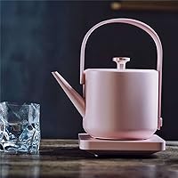 Kettles, for Boiliwater, 1200W Chinese Classic Style Kettles for Boiliwater Handle 0.6L Capacity Beautiful Water Boiler Stainless Steel Kettles for Boiling/Pink