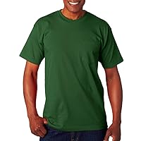 Bayside Men's Classic Style Heavyweight Pocket T-Shirt, Forest Green, XX-Large