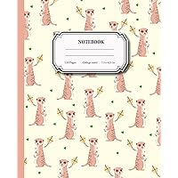 MEERKATS: Notebook College lined 110 pages 7.5 x 9.25 in