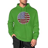 American Flag Hooded Sweatshirt Cartoon Casual Sports Coat Gift