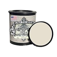 ALL-IN-ONE Paint, Almond (Off White, Tan Undertone), 32 Fl Oz Quart. Durable cabinet and furniture paint. Built in primer and top coat, no sanding needed.