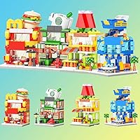 4 Packs City Street View Mini Building Blocks Party Favors for Kids, 3D Assembly Building Kit for Easter Eggs, Toys for Girls Age 8-12, 751PCS