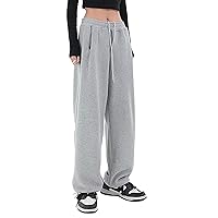 Kiench Girls' High Waisted Sweatpants Pull On Youth Joggers