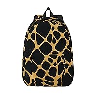 Gold And Black Marble Backpack Lightweight Casual Backpack Multipurpose Canvas Backpack With Laptop Compartmen