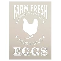 Farm Fresh Eggs, Chicken Stencil by StudioR12 | Reusable Mylar Template | Paint, Chalk | Use for Crafting, Vintage Wood Signs, Wall Decor, DIY, Modern Farmhouse, Country, STCL1107_4 (13