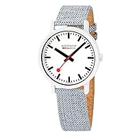 Mondaine Essence White Dial Blue Cork Strap Quartz Men's Watch MS1.41110.LD Mens Watches