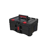 Keter Stack-n-Roll Two Drawer Tool Box for Small Parts and Power Tool Accessories, Fits Keter Modular Tool Storage System