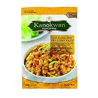 Kanokwan, Kua Kling Stir Fry Curry Paste, Size 50 Gram X 4 Packs