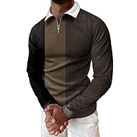 Big and Tall Shirt Winter Long Sleeve Turndown Neck Shirt Printed Tee Shirt Top Blouse Guard T Shirt