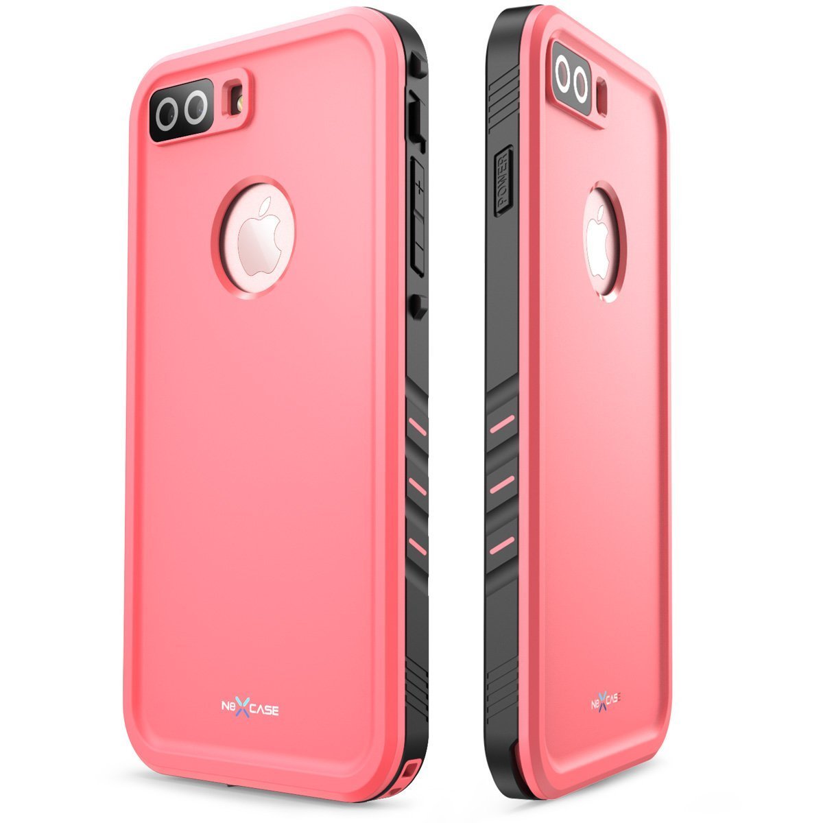 iPhone 7 Plus Case, NexCase Waterproof Full-body Rugged Case with Built-in Screen Protector for Apple iPhone 7 Plus 5.5 inch 2016 Release (Pink)
