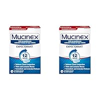 Chest Congestion, Maximum Strength 12 Hour Release Tablets, 14ct, 1200 mg Guaifenesin with Extended Relief of Chest Congestion Caused by Excess Mucus, Thins and loosens Mucus (Pack of 2)