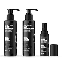 Hair Shampoo, Conditioner, and Serum Bundle - 8.8 oz. Hair Shampoo and Conditioner and 1 oz Hair Serum – Hair Styling Accessories for Men and Women, 3 Pc Set