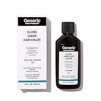 Generic Value Products 5N Neutral Brown Demi-Permanent Gloss Liquid Hair Color, Adds Gloss for Healthy Looking Hair, Refreshes Color, Tones for a Beautiful Finish, 2 Fl Oz