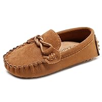 Girl's Boy's Moccasin Faux Suede Slip-On Loafers Flat Kids Casual Shoes(Toddler/Little Kid)