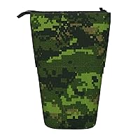 BREAUX Green Army Digital Camouflage Print Expandable Storage Bag, Vertical Storage Bag, Expandable Cosmetic Bag