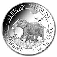 2022 SO Somalia 1 Oz Silver Elephant - African Wildlife - 100 Shillings 100 shillings Uncirculated