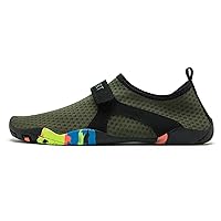 Men's and Women's Black Classic Buckle Closure Soft Beach Shoes Comfortable and Breathable Wading Shoes Quick Drying Surfing Sports Shoes Lightweight Diving Swimming Shoes Yoga Shoes