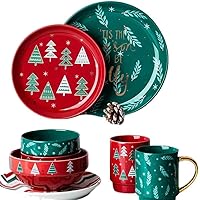 Bowls Ceramic Tableware Soup Bowl Western Plate Kitchen Supplies Christmas Couple Holiday Gift Set 碗陶瓷餐具汤碗西盘厨房用品圣诞情侣节日礼品套装