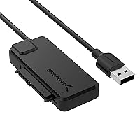 SABRENT USB 3.2 Type A to SATA/U.2 SSD Adapter Cable with 12V/2A Power Supply [EC-U2SA]