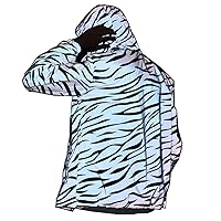 LZLRUN Reflective Light Jacket Men Women Mesh Style Noctilucent Zebra Jackets Waterproof