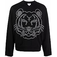 Kenzo Men's Black Gray Tiger Print logo Sweatshirt (S)