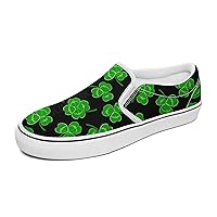 St. Patricks Green Women's and Man's Slip on Canvas Non Slip Shoes for Women Skate Sneakers (Slip-On)