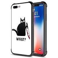 CARLOCA Compatible with iPhone 8 Case iPhone SE 2020 Case,Cat with Knife iPhone 7 Cases for Girls Boys,Graphic Design Shockproof Anti-Scratch Hard Back Case for iPhone 7/8/SE2