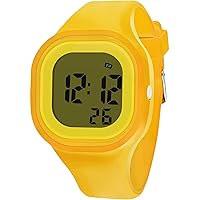 findtime Digital Sports Watch Silicone Strap Square 5ATM Waterproof Wristwatches with Stopwatch Date Alarm Light Teenager Watches Women Men Digital Watch Sporty