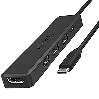 SABRENT Multi-Port USB Type-C Hub with 4k HDMI | Power Delivery (60 Watts) | 1 USB 3.0 Port | 2 USB 2.0 Ports | for PS5, PC, MacBook (HB-TC5P)